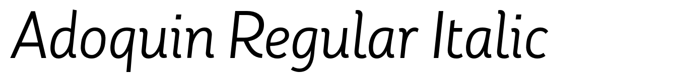 Adoquin Regular Italic